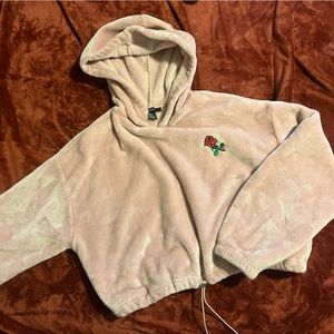 Pink cropped hoodie